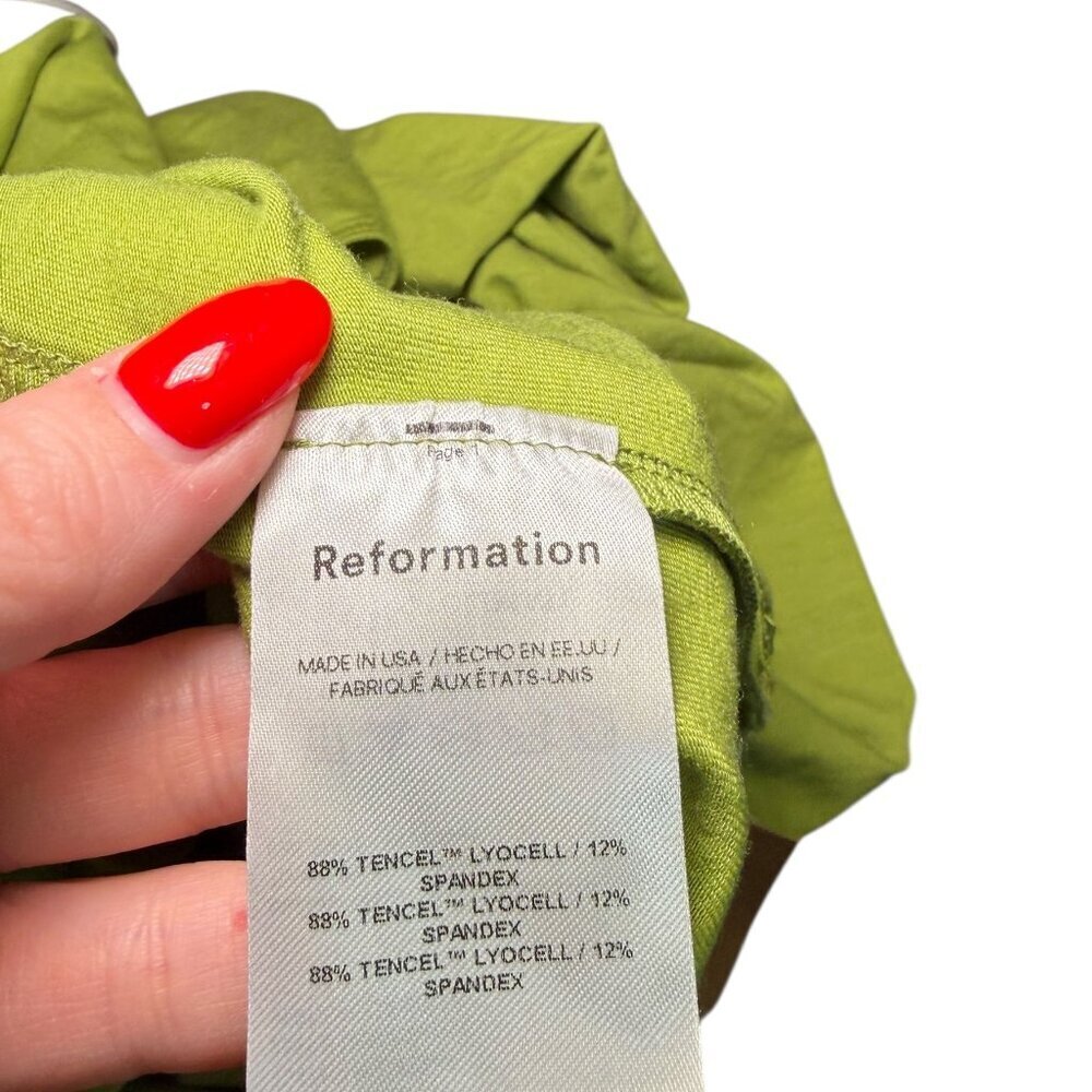 Reformation Amaia Knit Strapless Cutout Maxi Dress Green XL NWT - Picture 2 of 7